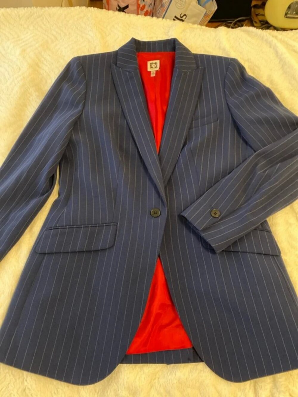 Navy Striped Blazer
